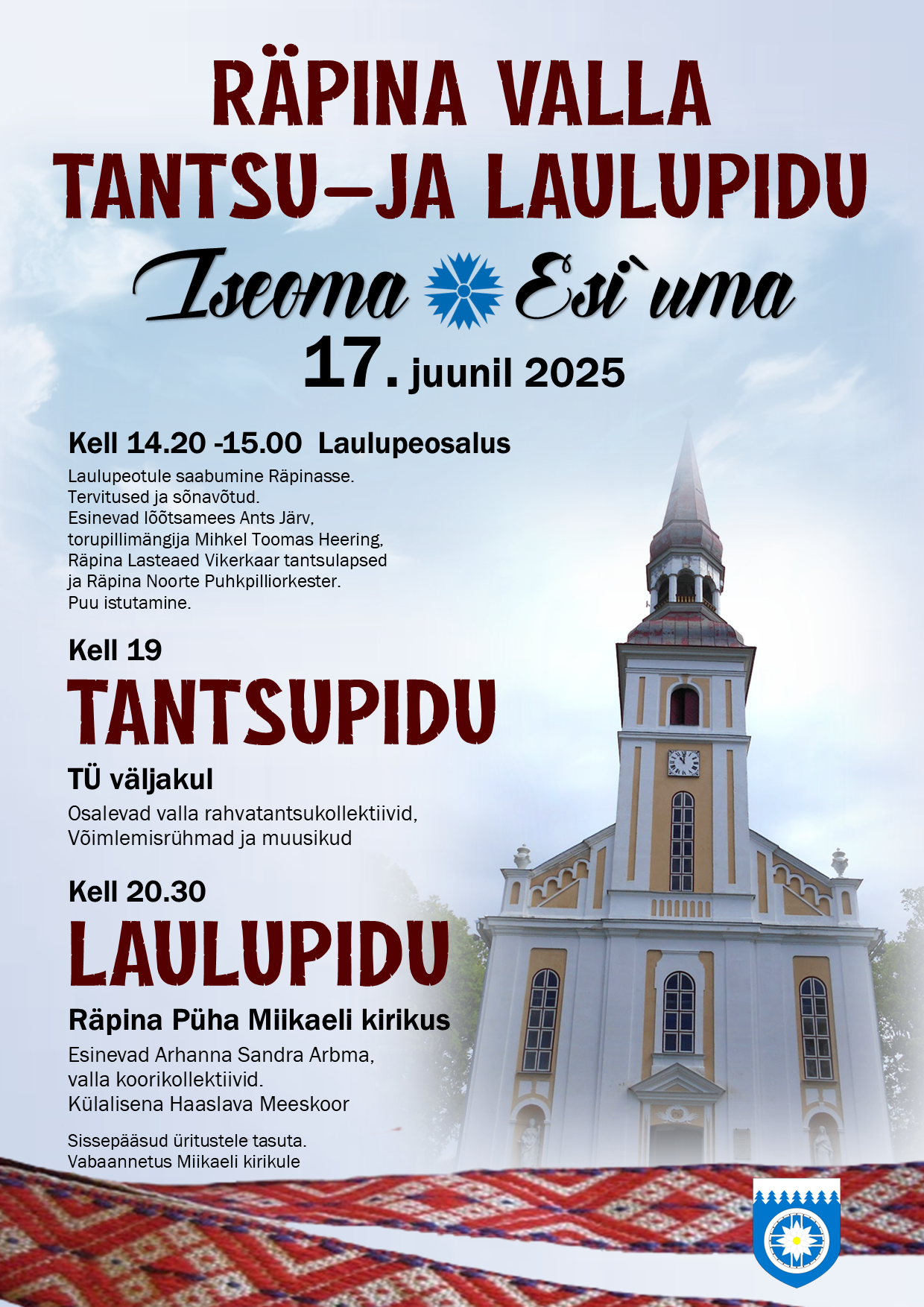 Räpina valla tantsu- ja laulupidu @ Räpina tuletõrjeväljak | Räpina | Põlva maakond | Eesti