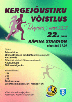 Kergejõustikuvõistlus "Räpina suvi 2025" @ Räpina staadion | Kivi-Vigala | Rapla maakond | Eesti