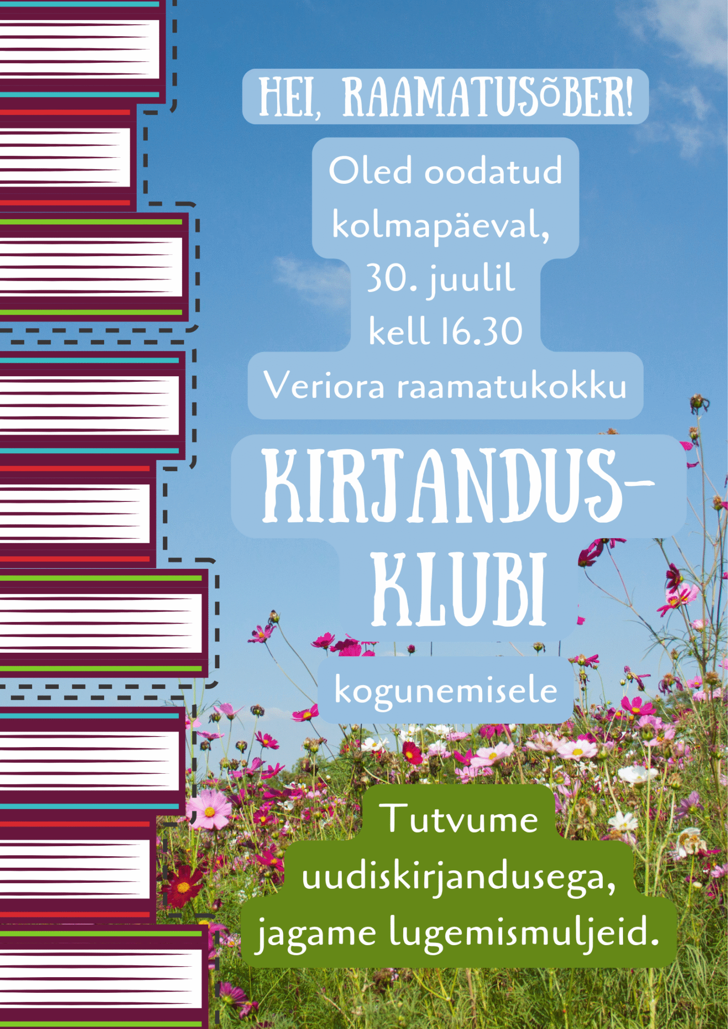 Kirjandusklubi kohtumine @ Veriora raamatukogu | Veriora | Põlva maakond | Eesti