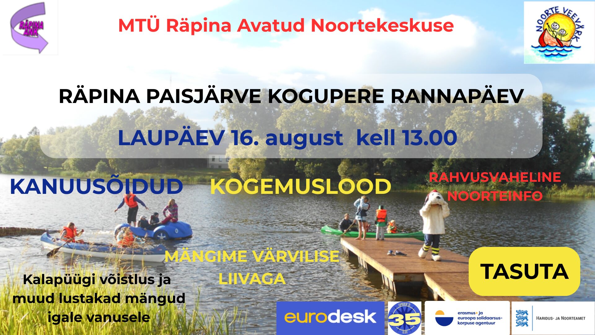 Kogu pere rannapäev @ Räpina paisjärve rand