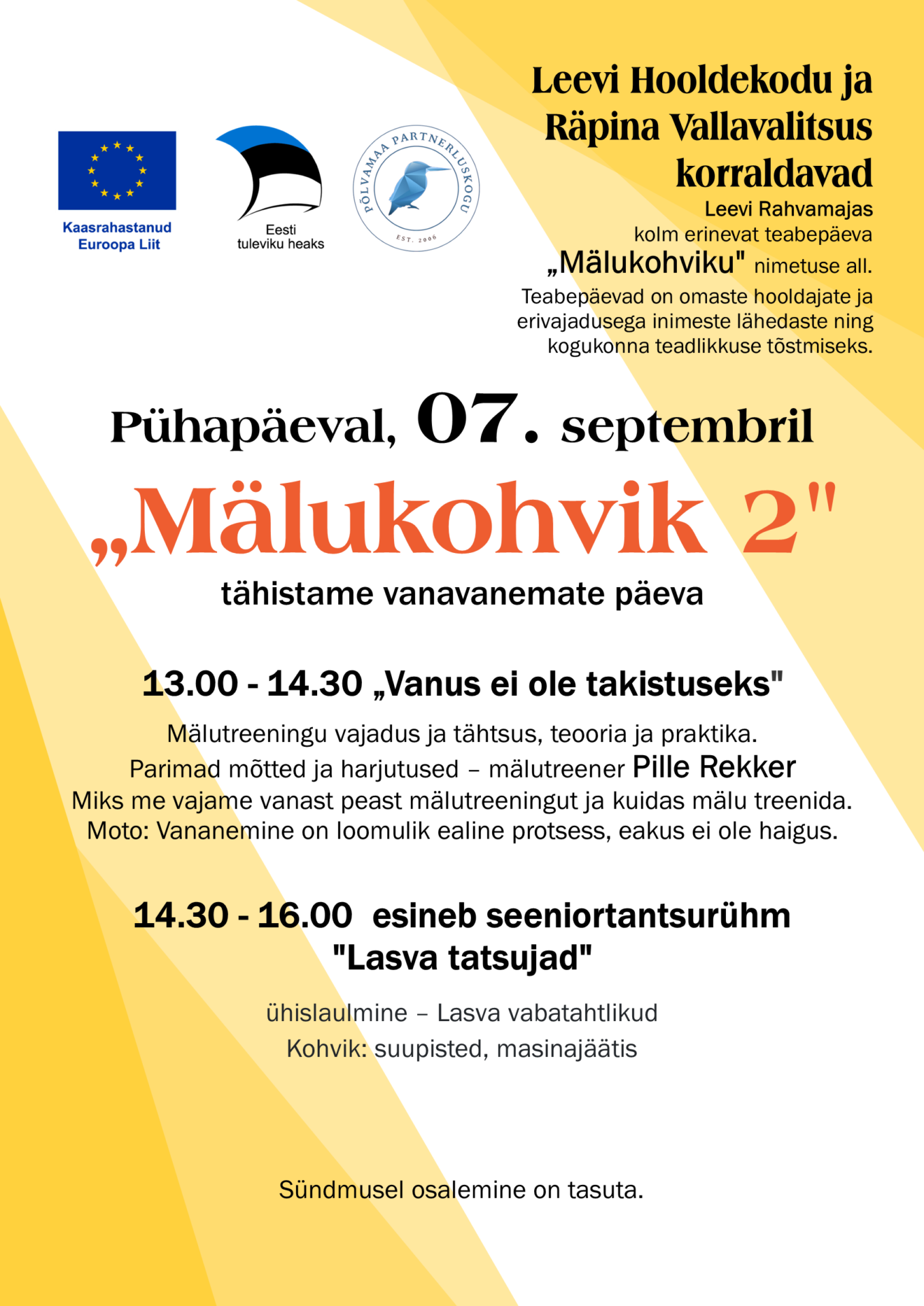 Mälukohvik 2 Leevi Rahvamajas @ Leevi Rahvamaja | Leevi | Põlva maakond | Eesti