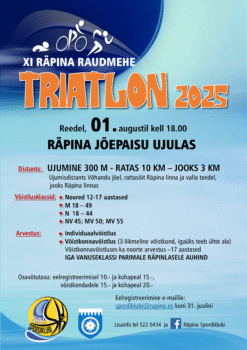 XI Räpina Raudmehe triatlon @ Räpina jõepaisu ujula