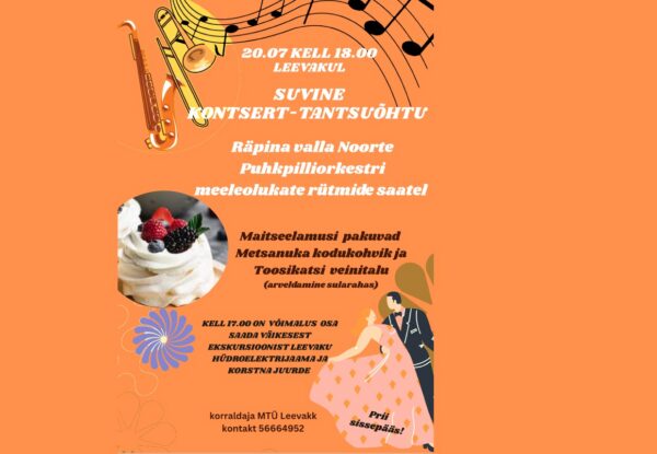 Kontsert-tantsuõhtu Leevakul