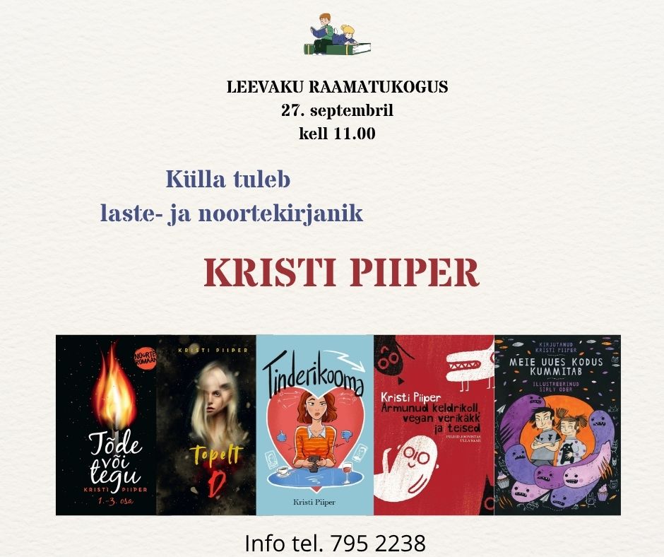 Kirjanikuga kohtumine Leevaku raamatukogus @ Leevaku raamatukogu | Leevaku | Põlva maakond | Eesti