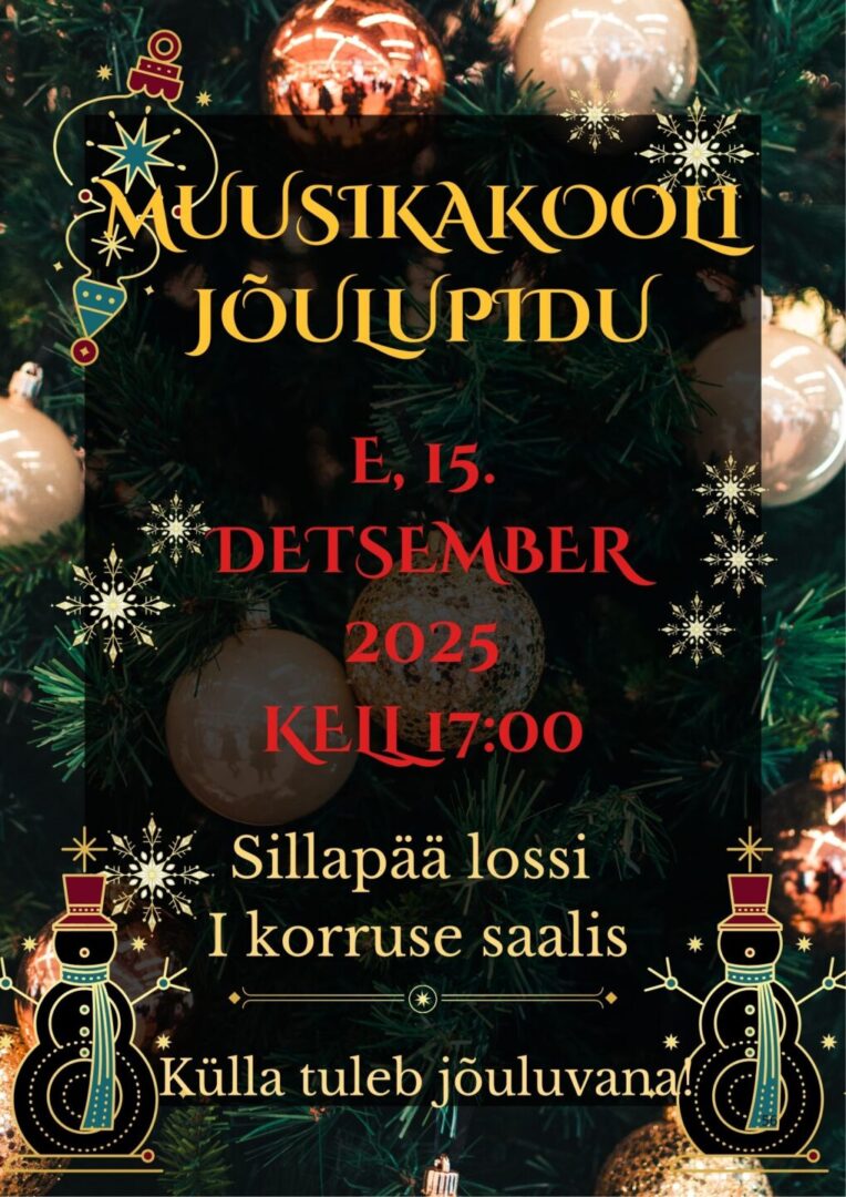 Räpina Muusikakooli jõulupidu - Sillapää Lossi I korruse saalis @ Sillapää Loss | Räpina | Põlva maakond | Eesti