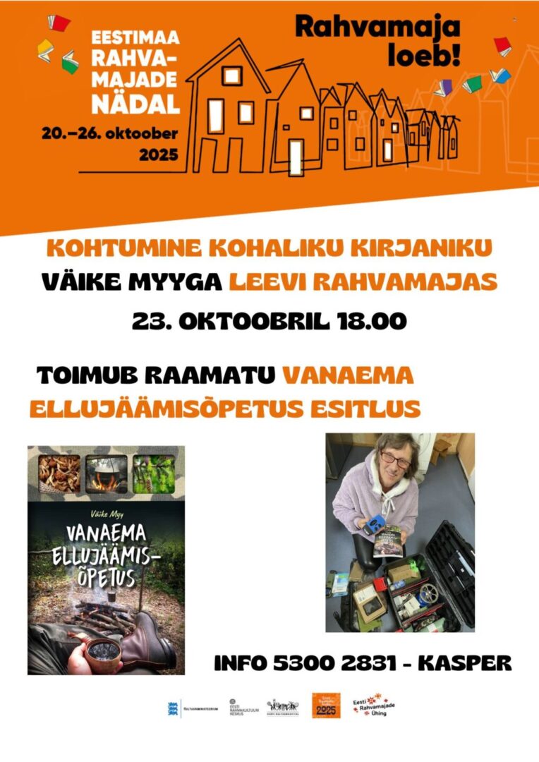 Kohtumine kirjanik Väike Myyga Leevi rahvamajas @ Leevi rahvamaja | Leevi | Põlva maakond | Eesti