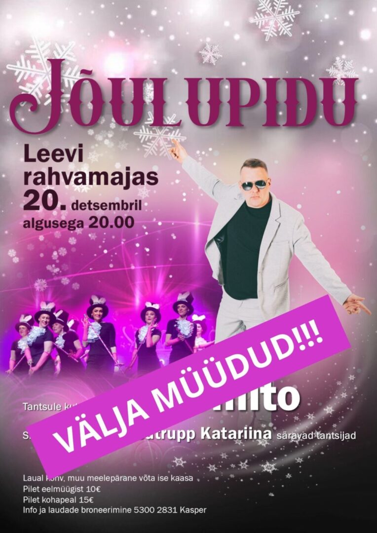 Jõulupidu Leevi Rahvamajas - VÄLJA MÜÜDUD! @ Leevi rahvamaja | Leevi | Põlva maakond | Eesti