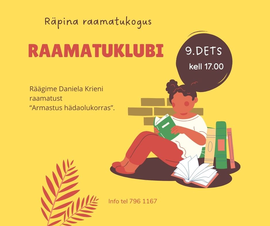 Raamatuklubi @ Räpina raamatukogu | Räpina | Põlva maakond | Eesti