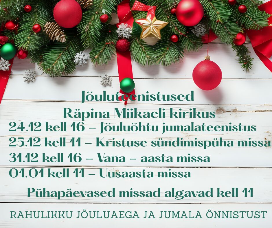 Jõuluõhtu jumalateenistus Räpina Miikaeli kirikus @ Räpina Miikaeli kirik