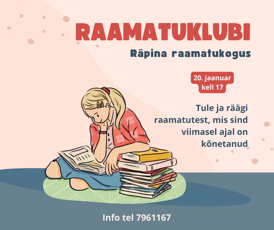 Raamatuklubi Räpina raamatukogus @ Räpina raamatukogu | Räpina | Põlva maakond | Eesti
