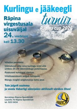 Jääkeegli turniir "RÄPINA CUP 2026" @ Räpina Virgestusala uisuväljak