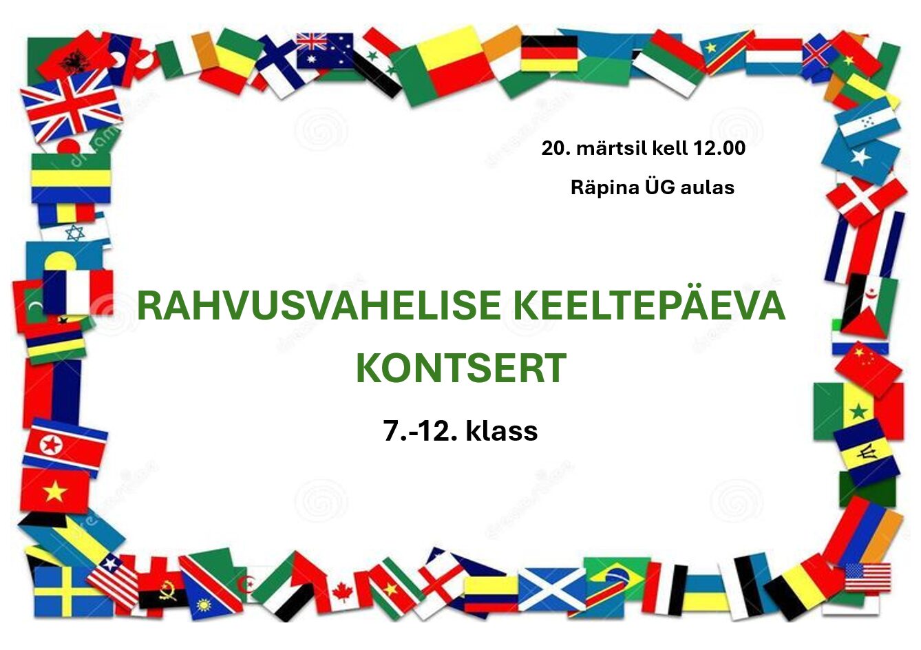 Rahvusvahelise keeltepäeva kontsert 7.-12. klass