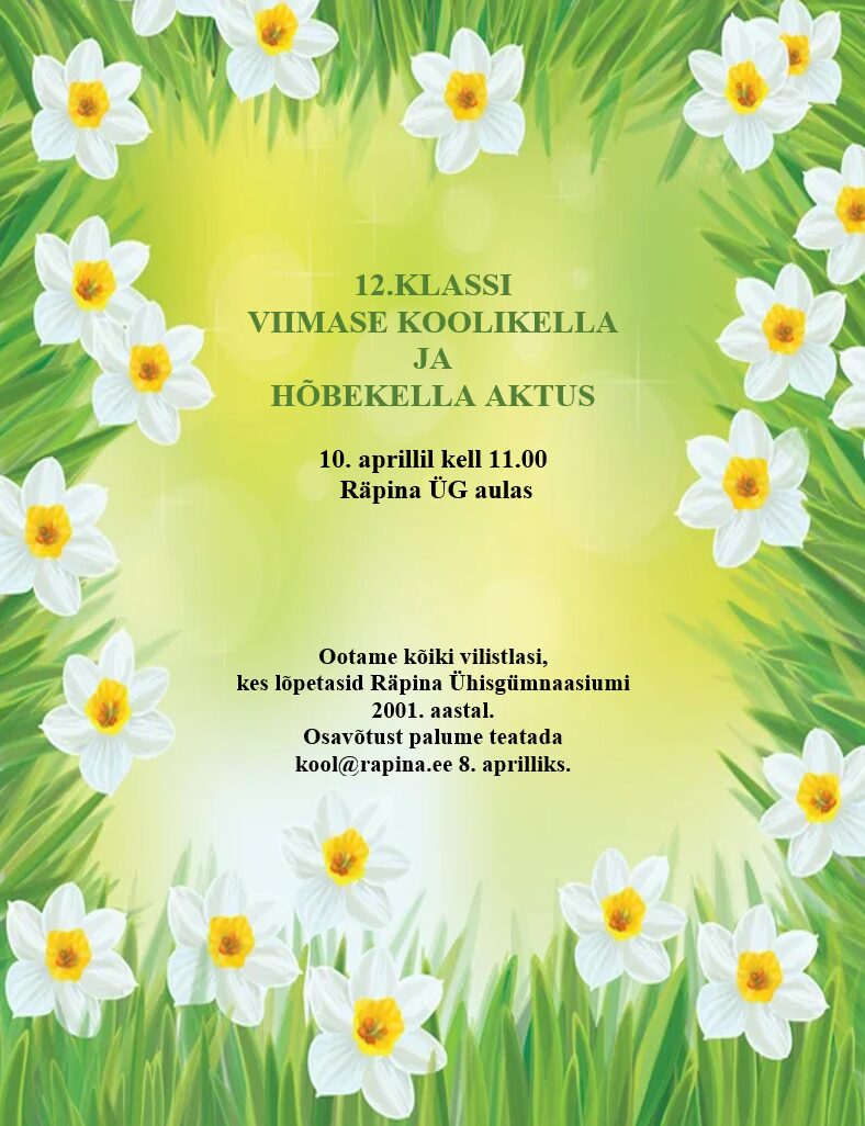 12. klassi viimase koolikella ja hõbekella aktus