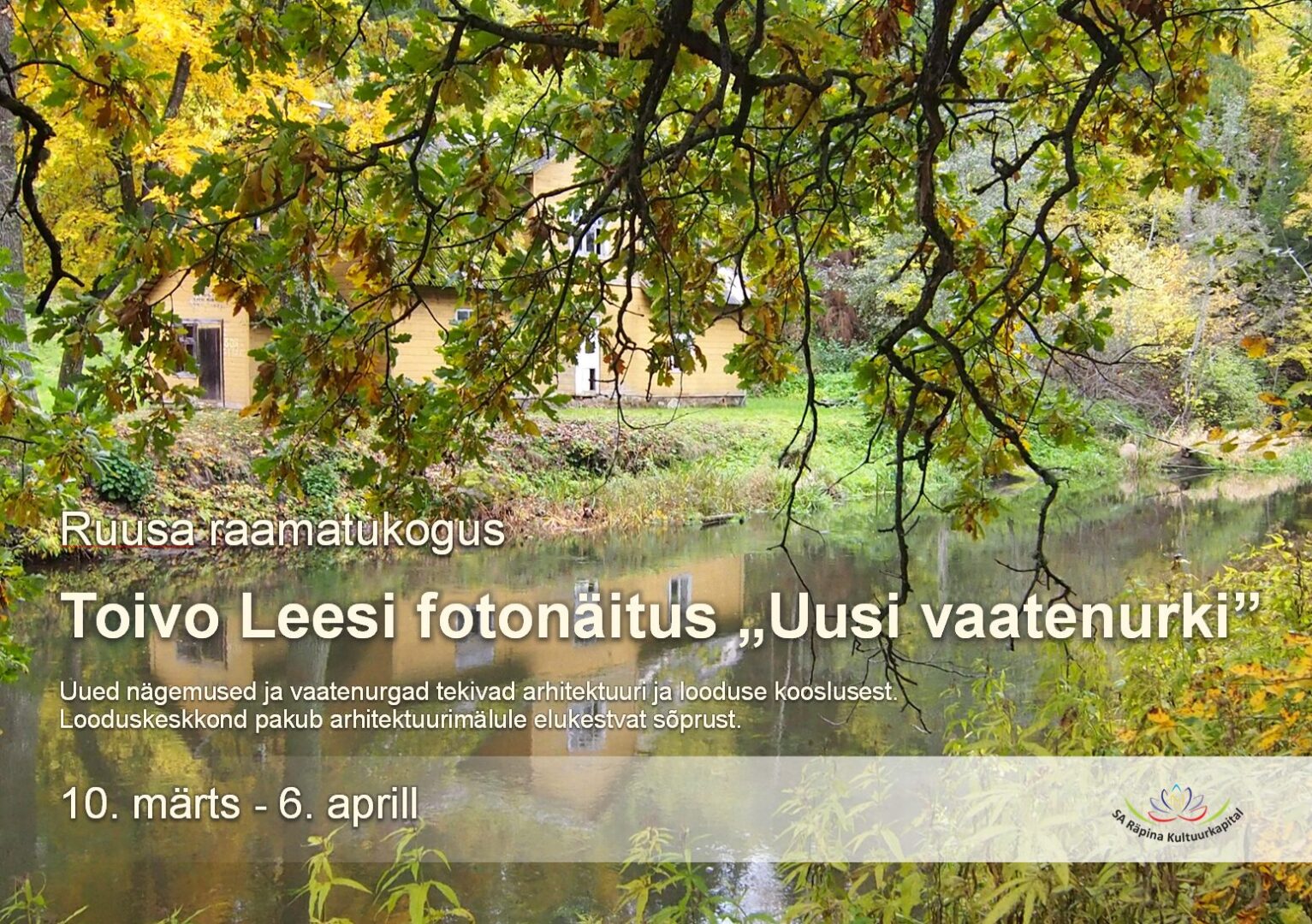 Toivo Leesi fotonäitus “Uusi vaatenurki” Ruusa raamatukogus